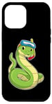 Coque pour iPhone 13 Pro Max Serpent Plongée Tuba Lunettes de natation