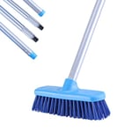 YONILL Brosse de terrasse avec Long Manche – Brosses à récurer pour Sol pour Nettoyer la Douche, Brosse à récurer à Poils rigides, Brosse à récurer pour Sol de 127 cm pour Salle de Bain, Baignoire,