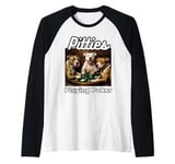 Dogs Playing Poker Pit Bulls Bull Pitties Card Game Raglan Baseball Tee