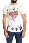 DOLCE & GABBANA T-shirt White Saint Valentine Print Cotton Men IT46/US36/S