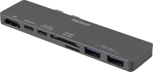 Deltaco Dual USB-C Dock