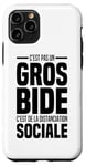 Coque pour iPhone 11 Pro J'ai Pas Un Gros Bide Homme Femme AntiSocial Distance Humour