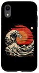 Coque pour iPhone XR Art japonais Grande vague Coucher de soleil Kanagawa Japon Esthétique