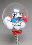 Personalised Prime Drink Inflated Helium Bubble Balloon COMES INFLATED