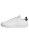 adidas Men's Advantage Base Shoes Sneaker, Core White/Core White/Carbon, 8 UK