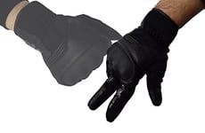 Zerimar KENROD Gants de Moto en Cuir Gants de Moto avec Protections Protections de Gants de Moto Couleur Noir Mesure M