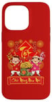 Coque pour iPhone 14 Pro Max Robe de Nouvel An vietnamien Chuc Mung Nam Moi Garçon Fille Ao Dai