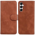 SATURCASE Coque pour Samsung Galaxy A05S, Toucher Confortable PU Cuir Magnétique Flip Portefeuille Support Porte-carte Protecteur Housse Étui pour Samsung Galaxy A05S (FG-Marron)