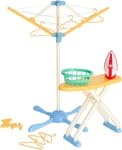 Childrens Kids Laundry Set Ironing Board Washing Line Iron Hangers Pretend Toy