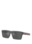 Prada PS02ZSU Men's Rectangular Sunglasses, Grey