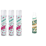 Batiste - Shampooing Sec Cherry - 200 ml - Lot de 3 & Naturally - Shampooing Sec, Thé Vert & Camomille, Spray de 200 ml