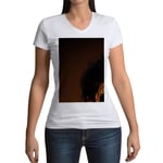 T-Shirt Femme Col V Michael Jackson Officier Chanteur Pop Star Celebrite