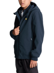 Lyle & Scott Kids' Soft Shell Hooded Jacket, Dark Navy