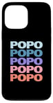 Coque pour iPhone 13 Pro Max Funny Modern Repeated Text Design Popo Grandpa Granddad