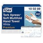 Tork Xpress Soft Multifold Hand Towels 100289 - H2 Premium Paper Hand Towels with High-Absorbency - Large, 2-Ply, White - 21 x 150 Sheets