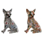 Home ESPRIT Figurine décorative Multicolore Chien méditerranéen 12 x 10 x 16 cm (2 unités)