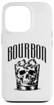 Coque pour iPhone 13 Pro Crâne de whisky bourbon - squelette vintage amateur de whisky