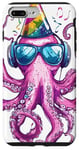 Coque pour iPhone 7 Plus/8 Plus Drôle Octopus Dj Casque Coloré Party Fun