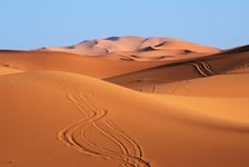 Morocco Sand dunes of Sahara desert