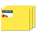 RAYLU PAPER – Papier coloré 50 x 65 cm, 25 Feuilles Papier Cartonné 180g/m², cartons professionnels de couleurs pour bureau, l’artisanat (Jaune Citron)