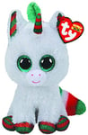 TY- Beanie Boo's-Snowfall la Licorne 15 cm, TY36238, Blanc/Vert