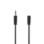 Audiokabel 3.5mm hane/hona 2m stereo