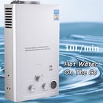 10L Propane Gas Tankless Instant Hot Water Heater LPG Shower Boiler w/Shower Kit