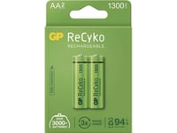 Gp Batteries B2123, Aa, Nickel-Metallhydrid (Nimh), 1,2 V, 2 Styck, 1300 Mah, Grön