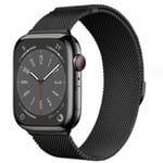 Milanese se metall magnetiskt klockarmband, lämplig för Apple Watch-armband iwatch serie 9 3 6 5 SE 7 8 Ultra 2 black 42mm/44mm/45mm/49mm