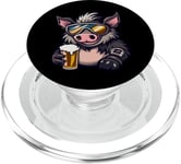 Ski Sanglier Avec Bière | Apres Ski Comic PopSockets PopGrip pour MagSafe