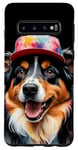 Coque pour Galaxy S10 Berger Australien Casquette Snapback Chien Animaux Imprimé