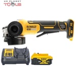 DeWalt DCG406 18V XR Brushless 125mm Angle Grinder + 1 x 5Ah Battery & Charger