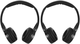 Espace 4, Casque Ir,Casque Ir,Écouteur De Voiture,2 Canaux Casque Sans Fil Pliable Casque,Infrarouge Casque Sans Fil Infrarouge Casque Écouteur Stéréo Pour Voiture Appui-Tête Dvd[QUE071687]