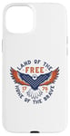 Coque pour iPhone 15 Plus USA Eagle Land of the Free à cause du courageux 4 juillet