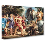 Attack By Peter Paul Rubens Canvas Print for Living Room Bedroom Home Office Décor, Wall Art Picture Ready to Hang, 30 x 20 Inch (76 x 50 cm)