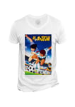 T-Shirt Homme Col V Olive Et Tom Captain Tsubasa Manga Anime Cartoon Japon Foot