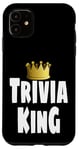 Coque pour iPhone 11 Gagnant de la couronne de Funny Trivia King Night Game Player Lover