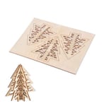 Puzzle 3D à Personnaliser "Sapin de Noël" 9cm Naturel