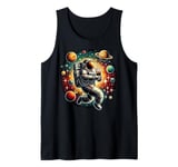 Colorful Galaxy Astronaut Drinking Root beer Tank Top