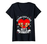 Womens DRIVING EACH OTHER NUTS FOR 8 YEARS 8th Wedding Anniversary V-Neck T-Shirt