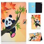 CXTcase Coque pour Samsung Galaxy Tab A8 2021 10.5 Pouces/SM-X200/SM-X205, Étui Housse Samsung A8 2021,Coque de Protection avec Support Fonction pour Galaxy Tab X200, Feuille D'érable Panda