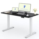 FLEXISPOT 2 Moteurs Bureau Assis Debout 120x80 Une Pièce, Bureau Debout électrique avec Panneau à Fonctions Mémoires, Bureau Réglable en Hauteur Électrique, Charge 100kg, Blanc+Noir