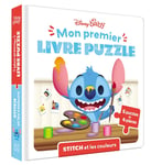 DISNEY BABY - Mon Premier livre puzzle - 4 pièces - Stitch et les couleurs (Broché)