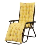 Draulic Coussin de chaise à bascule pour chaise longue et fauteuil à dossier haut épais avec assise amovible, Retenue jaune.