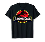 Jurassic Park Classic Red And Yellow T-Rex Logo T-Shirt