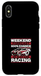 Coque pour iPhone X/XS 100 % de chances de participer à une course de voitures à sous, voiture télécommandée, mini-voiture