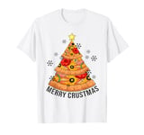 Funny Pizza on Earth Christmas Tree Merry Crust-mas Pizzamas T-Shirt