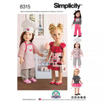 Simplicity Parisian Dolls Paper Patterns, 8315