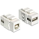 Adaptateur USB 2.0 Delock 1982627 - [1x USB 2.0 Type A Femelle - 1x USB 2.0 Type B Femelle] - Blanc