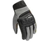 Befast | Commander AIR Gants de Moto d'été pour Homme Femme, Cuir de qualité, Ventilation optimale, Protections Noires, poignée Paume, Couleur Noir/Gris